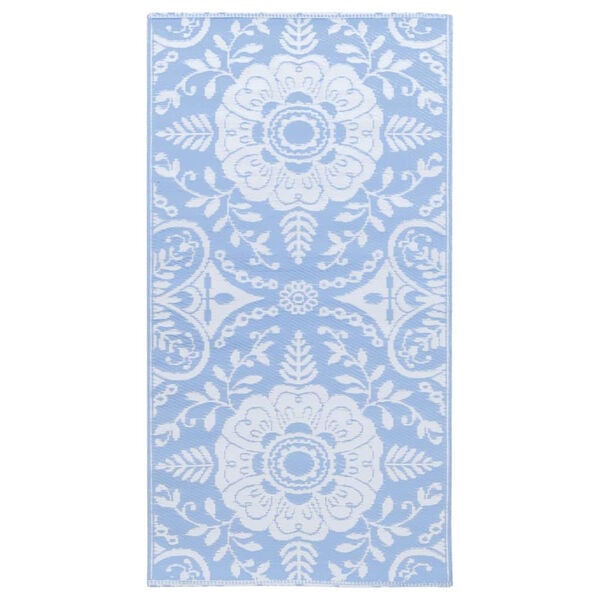 vidaXL Outdoor Carpet Baby blue Polypropylene 31.5 x 59.1 in Durable