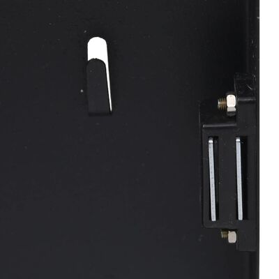 vidaXL Key Box with Magnetic Board Black 11.8"x7.9"x2.2"