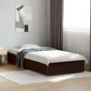 vidaXL Bed Frame Black Engineered Wood, Metal Twin Modern Bed Frame