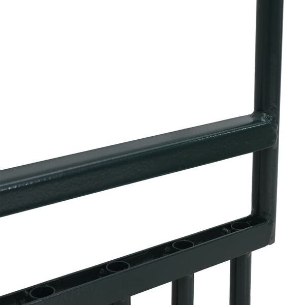 vidaXL Lawn Aerator Green Powder-Coated Steel Heavy-Duty Lawn Aerator