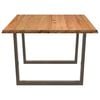 vidaXL Dining Table Light brown Solid oak wood Large Adjustable Feet