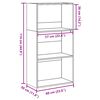 vidaXL Bookcase White Engineered wood Bookcase Rectangular Modern