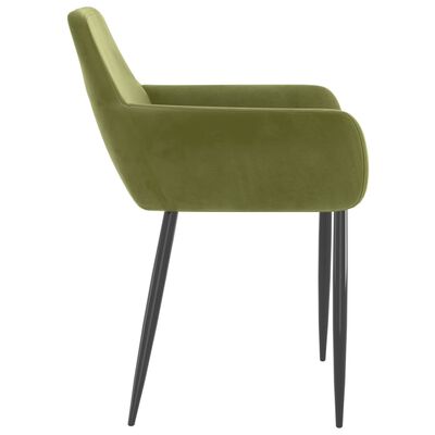 vidaXL Dining Chairs 4 pcs Light Green Velvet