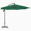 vidaXL Cantilever Garden Parasol Green Polyester Large Tiltable