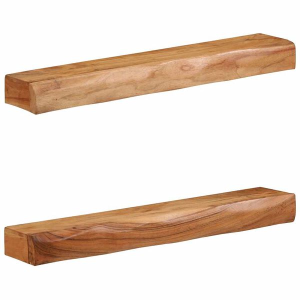 vidaXL Wall Shelves 2 pcs 31.5"x6.7"x3.1" Solid Wood Acacia
