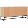 vidaXL TV Cabinet Sonoma Oak Engineered wood, glass, steel Medium Sleek