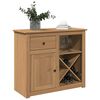 vidaXL Sideboard Honey Solid pine wood 36.6x15.7x31.5 in Storage