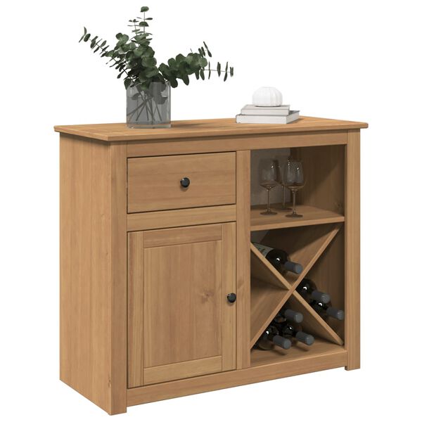 vidaXL Sideboard Honey Solid pine wood 36.6x15.7x31.5 in Storage
