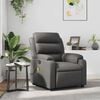 vidaXL Massage Recliner Chair Grey Faux Leather Standard