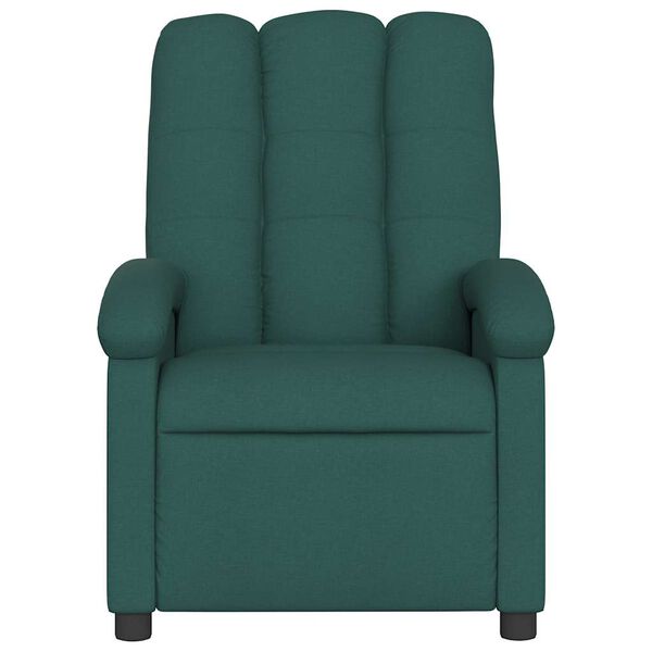 vidaXL Massage Recliner Chair Dark Green Fabric