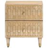 vidaXL Bedside Cabinet Set of 2 Bleach Natural