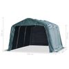 vidaXL Livestock Tent Dark Green PVC 10.8x15.7ft Detachable