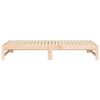 vidaXL Day Bed Natural Wood Solid Pine Wood Double
