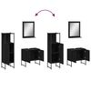vidaXL Bathroom Cabinet Set Black
