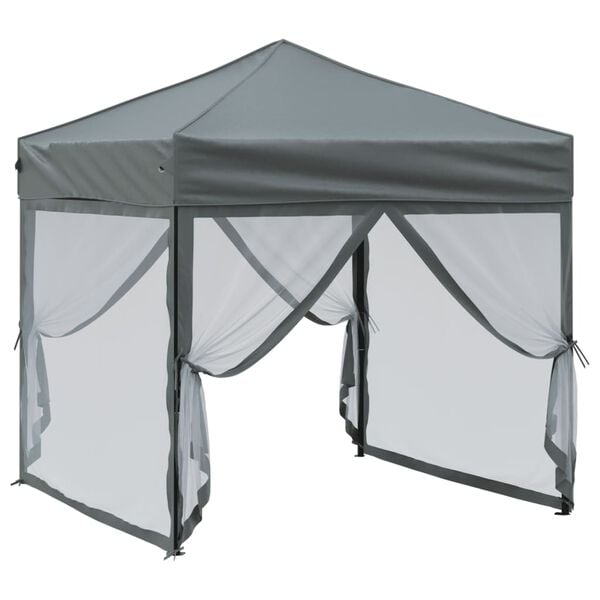 vidaXL Party Tent Anthracite 210D oxford fabric 6.6 x 6.6 ft Foldable