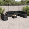 vidaXL Garden Sofa Set Black