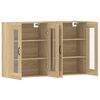 vidaXL Wall Mounted Cabinet Set of 2 Sonoma oak