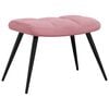 vidaXL Relaxing Chair With Stool Pink Velvet Medium Stylish Design