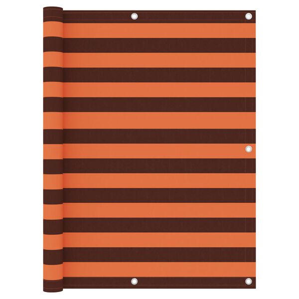 vidaXL Balcony Screen Orange and Brown 47.2x157.5" Oxford Fabric