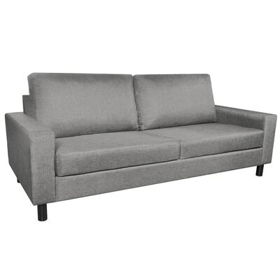 vidaXL 3-Seater Sofa Light Gray
