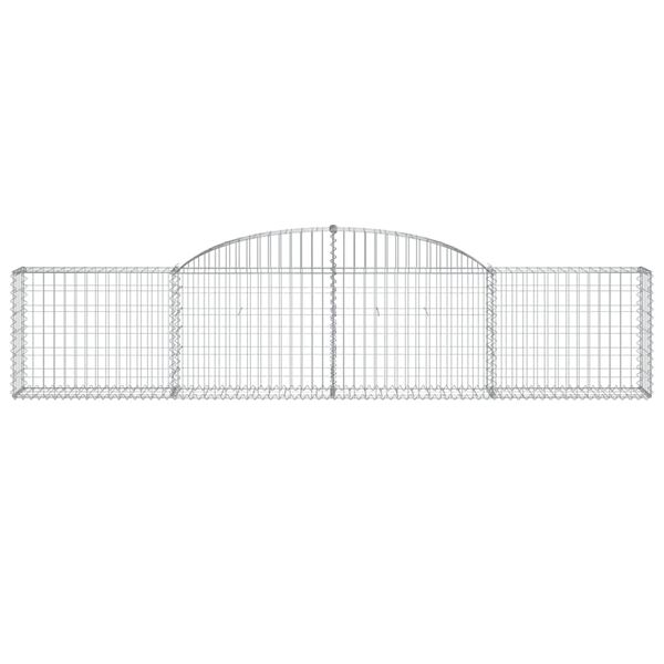 vidaXL Gabion Basket Set of 8 Silver Galvanized Iron