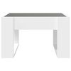 vidaXL Coffee Table White Engineered wood and glass Medium Coffee Table