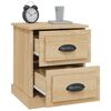 vidaXL Bedside Cabinet Set of 2 Sonoma oak Engineered wood Medium