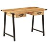 vidaXL Desk Natural Wood Solid Mango Wood and Iron Desk Rectangular