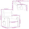 vidaXL Massage Recliner Chair Cream 100% polyester, metal, plywood