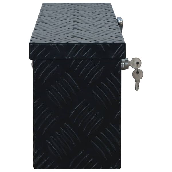vidaXL Aluminium Box 19.09x5.51x7.87" Black