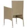 vidaXL Dining Set Beige Poly rattan, tempered glass, powder-coated steel