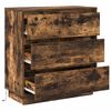 vidaXL Bedside Cabinet with Drawer Smoked Oak 27.95 x 13.58 x 29.53 in