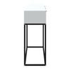 vidaXL Console Table White Engineered wood, Metal 41.3 x 11.8 x 29.5 in
