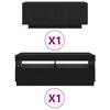 vidaXL TV Cabinet Set 2 pcs Black 78.74 x 13.78 x 15.75 in