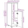 vidaXL Bathroom Cabinet with Storage Old Wood 11.81 x 13.78 x 37.40 in