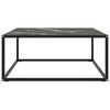 vidaXL Coffee Table Black Tempered glass, powder-coated steel Medium