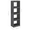 vidaXL Book Cabinet Room Divider Grey Solid pine wood Medium