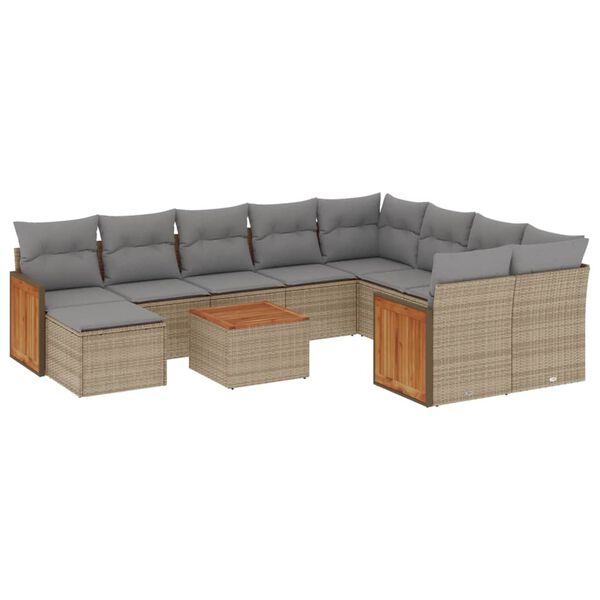 vidaXL Garden Sofa Set Beige
