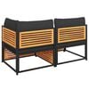 vidaXL Patio Sofa with Cushions 2-Seater Solid Wood Acacia