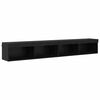 vidaXL TV Wall Cabinets with LED Strip Lights Panama 2 pcs Black Oak