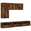 vidaXL TV Wall Cabinet Smoked Oak Engineered Wood Large TV Wall Cabinet
