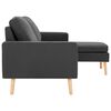 vidaXL Sofa Dark Grey Fabric (100% polyester), solid pine wood, rubber wood