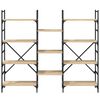 vidaXL Bookshelf Sonoma oak Engineered wood, powder-coated steel Tall