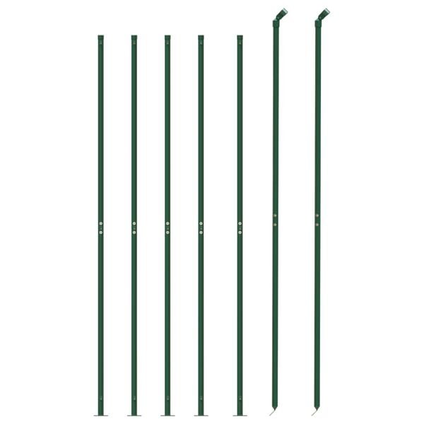 vidaXL Wire Mesh Fence with Flange Green 7.2x32.8'