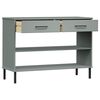 vidaXL Console Cabinet Grey Solid pine wood, Metal Medium Cabinet