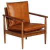 vidaXL Armchair Brown Real leather Medium Armchair Rectangular