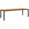 vidaXL Garden Table Black Solid Acacia wood 98.4 x 39.4 x 29.5 in