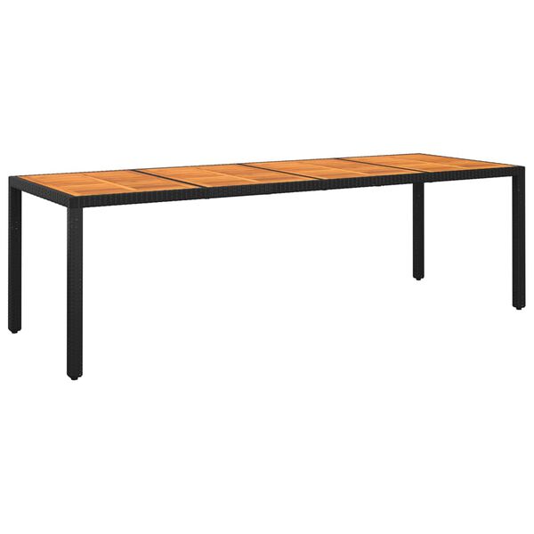 vidaXL Garden Table Black Solid Acacia wood 98.4 x 39.4 x 29.5 in