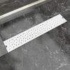 vidaXL Linear Shower Drain Bubble 24.80x5.51" Stainless Steel
