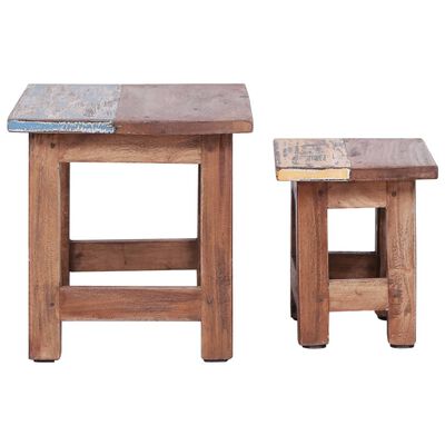 vidaXL Nesting Tables 2 pcs Solid Reclaimed Wood